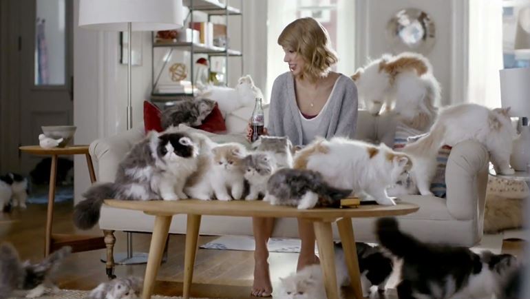 taylor swift cats commercial still